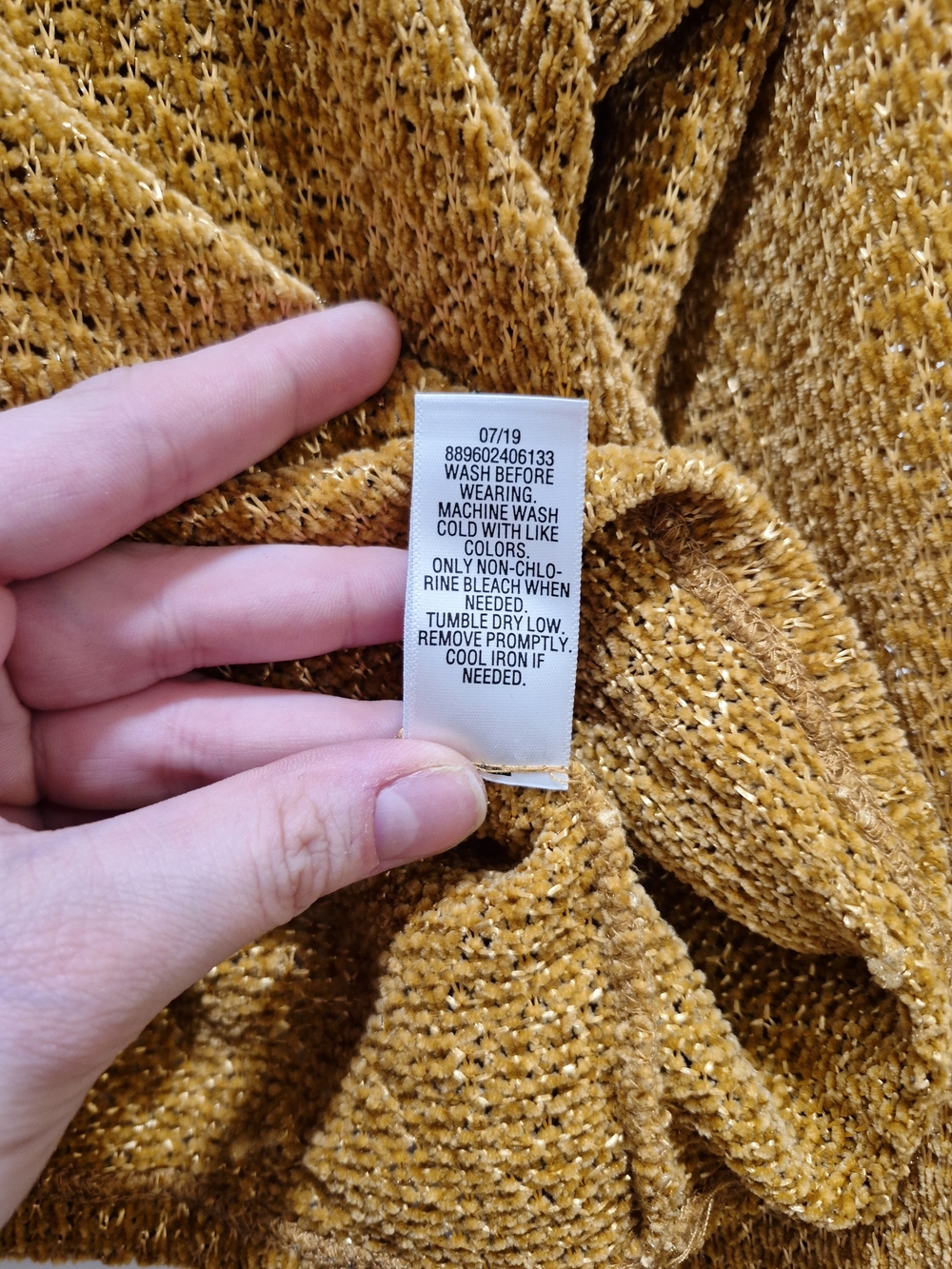 Candie's Mustard Yellow Cowl-Neck Sweater - Picture 6 of 7